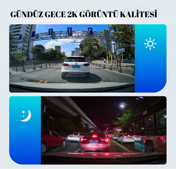 Yeni Nesil 10 İnç Full HD Çift Kameralı Akıllı Dikiz Aynası