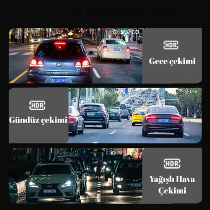 Yeni Nesil 10 İnç Full HD Çift Kameralı Akıllı Dikiz Aynası